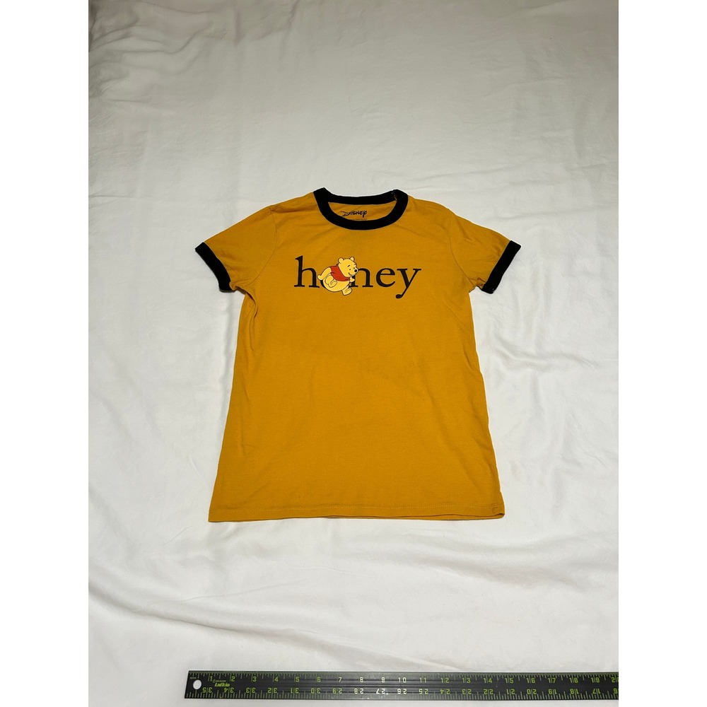 Disney Winnie the Pooh Honey Ringer‎ Tee Yellow Black Y2K Aesthetic Shirt Medium